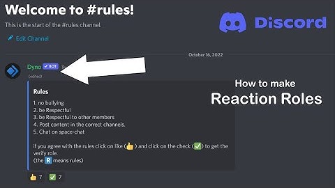 How to make Reaction Roles With dyno in Discord