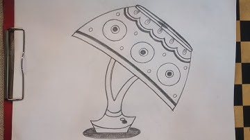 How To Draw Table Lamp Easy | Table Lamp Drawing For Elementary &Intermediate Exam| #Design Drawing