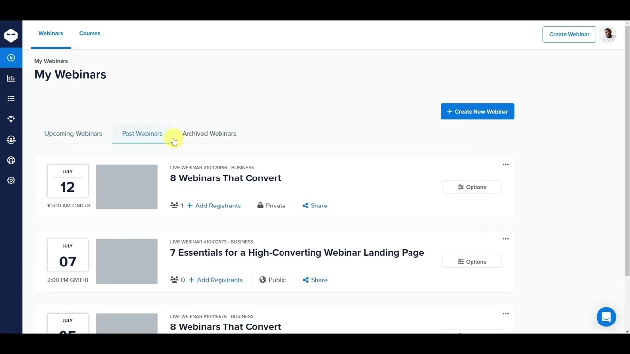 How to Manage & Access Webinar Replays