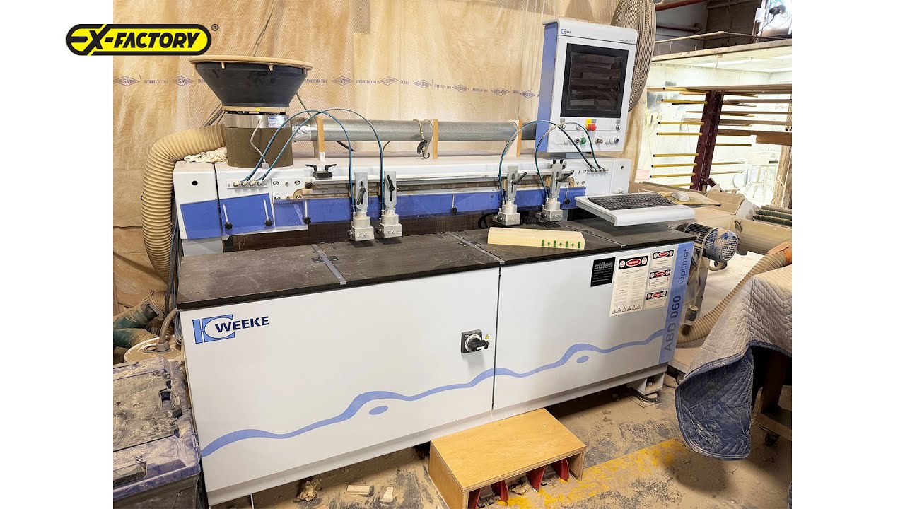 WEEKE ABD 060 CNC BORE, GLUE & DOWEL INSERTER - YouTube