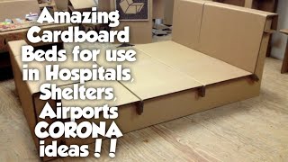 Cardboard beds ideas for Use at Airports, Hospitals, Shelters during CORONA Pandemic