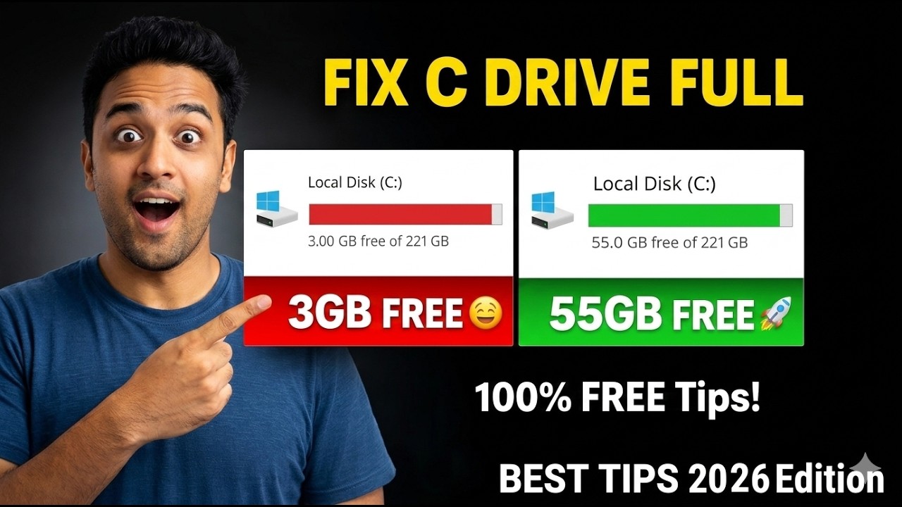 Free Up 50GB on Windows: Save Your C Drive Today | laptop c drive full ...