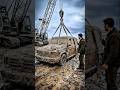 Mud-Buried G Wagon Rescue 😱 Crane Pulls Out Luxury Beast! #shorts #usa #transformation