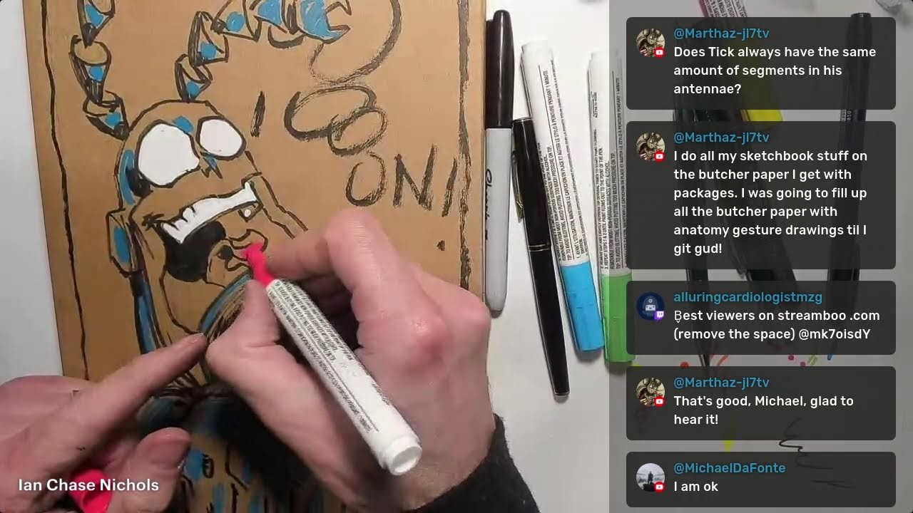 LIVE DRAWING Ep. 178 - Undersea Hero Box Doodles and Campaign Update - 1/14/2026