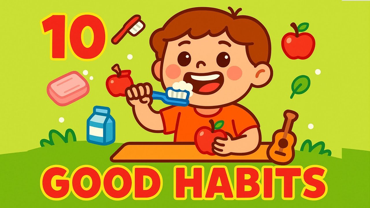 Learn 10 Good Habits Every Kid Should Know! (Healthy Preschool Routine ...