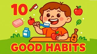 Learn 10 Good Habits Every Kid Should Know Healthy Preschool Routine Berry Bees Tv