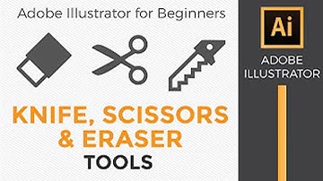HOW TO USE ERASER TOOL AND SCISSORS TOOL AND KNIFE TOOL IN ILLUSTRATOR URDU/HINDI