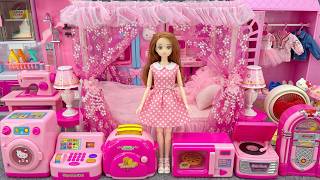21 Minutes Satisfying with Unboxing Barbie Doll Pink Rock Bed Toys,Swing& Slide Set Review Toys｜ASMR screenshot 1