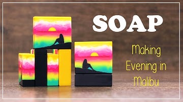 Evening in Malibu ~ Woman on Beach Handmade Cold Process Landscape Soap Making DIY How to Tutorial