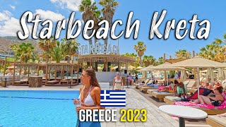 Hersonissos Crete, Starbeach Kreta, walking tour 4k, Greece 2023