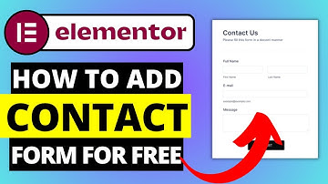 How To Add Contact Form In WordPress Elementor Free