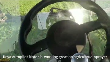 Keya Autopilot motor on sprayer, working with Cerea navigation system