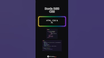 RGB Border #mrcodding #html #shorts