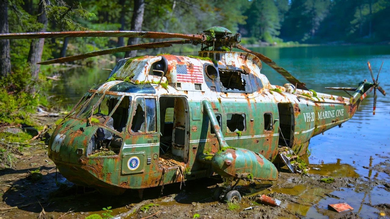 FULL RESTORATION OF THE VH-3D MARINE ONE, ABANDONED SINCE 1976 IN THE SWAMP — FROM JUNKYARD TO....