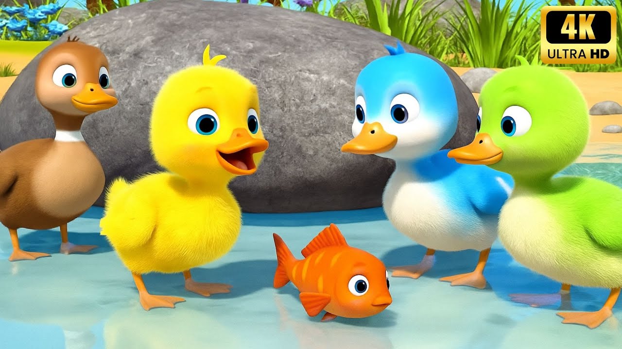 Chú vịt con, vịt con lông vàng - Nhạc Thiếu Nhi Hoạt Hình Con Vịt - Con gà trống