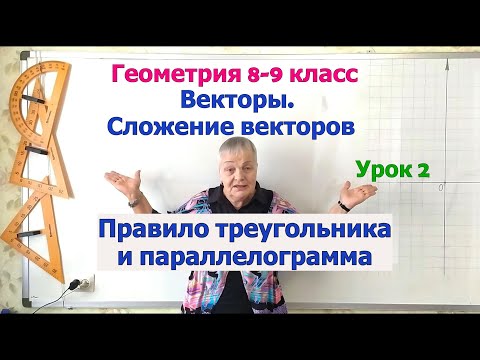 Сложение векторов по правилу треугольника и по правилу параллелограмма. Геометрия 8-9 класс