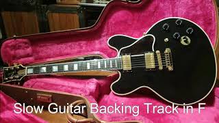 Cool Slow Guitar Backing Track in F