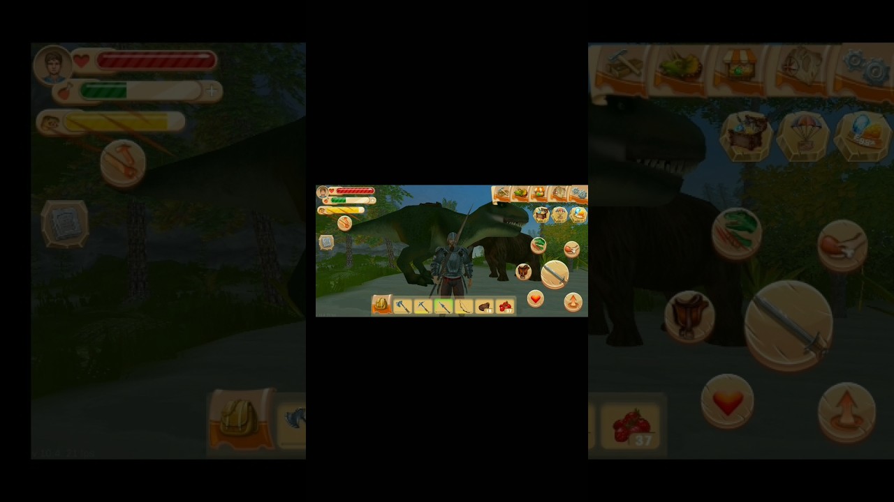 T.rex vs Mammoth|Jurassic Survival Island|Gameman  