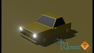 3D Low Poly Yellow Car  Model in Blender #32 screenshot 3