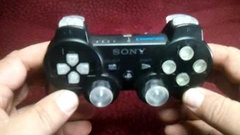 Black Dualshock3 w blue leds and Rainbow PS button