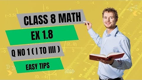 Class 8th Math New book Unit 1 Exercise 1.8 Question 2 (i-iii)- 8TH MATH E.X 1.8 Q2-PTB