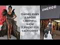 Chanel ayan  naomi campbell show support for each other
