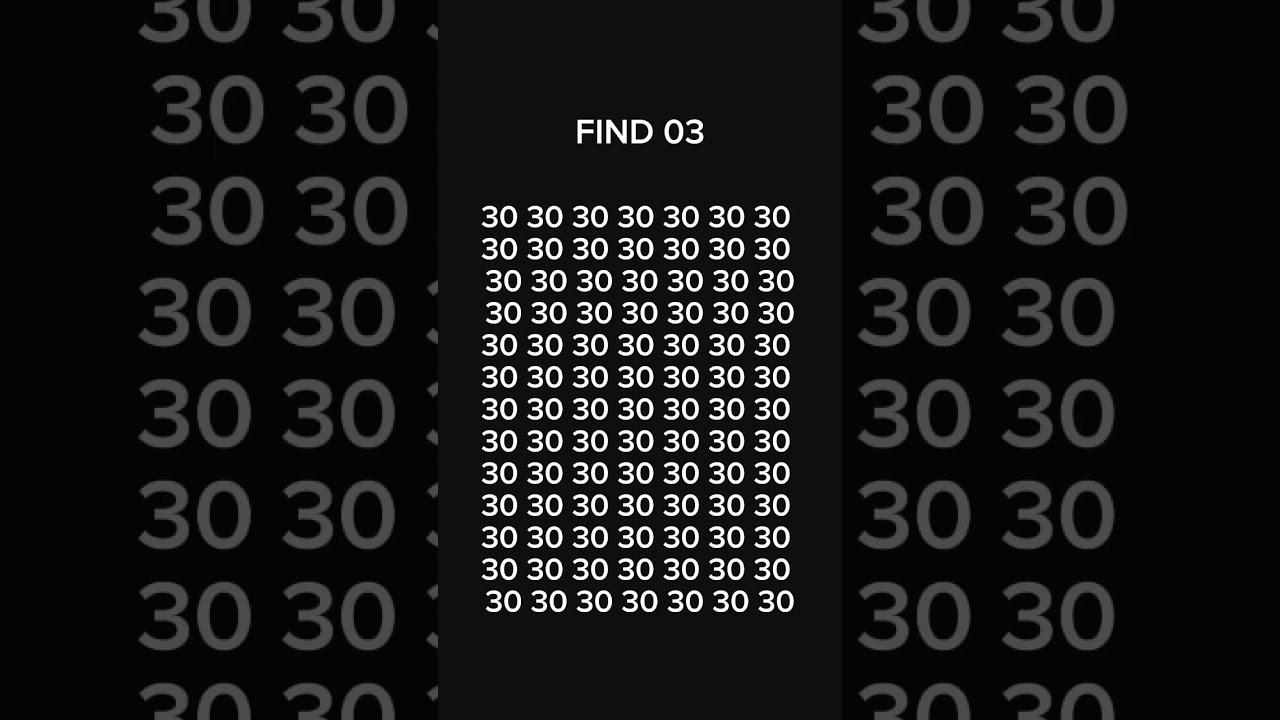 find 03 in 30 