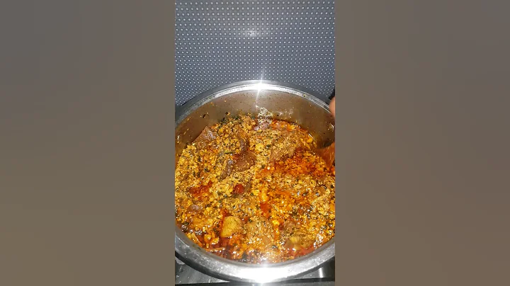 spicy/delicious nigerian egusi soup recipe 🤗❣#shorts