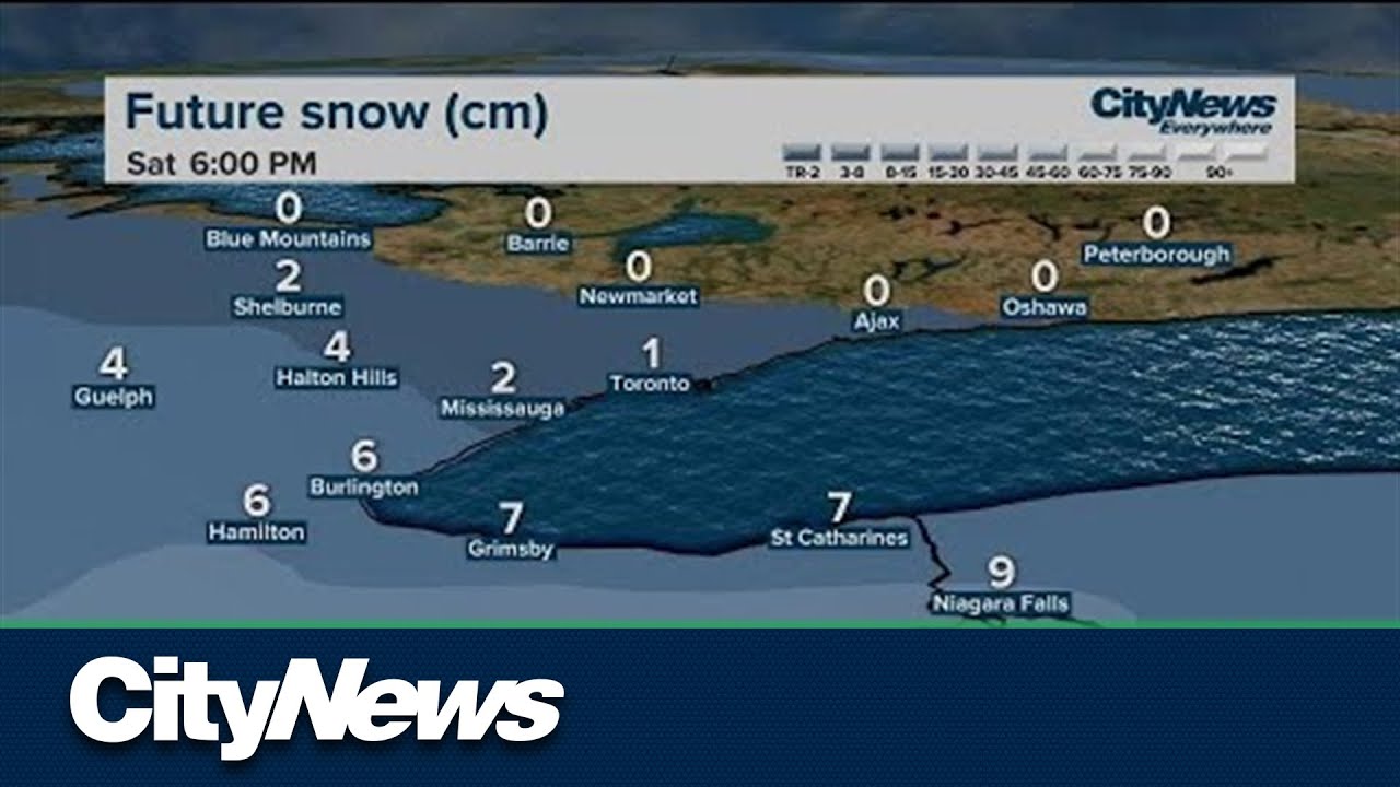 Quiet weather week but snow still possible in Toronto on Friday - YouTube