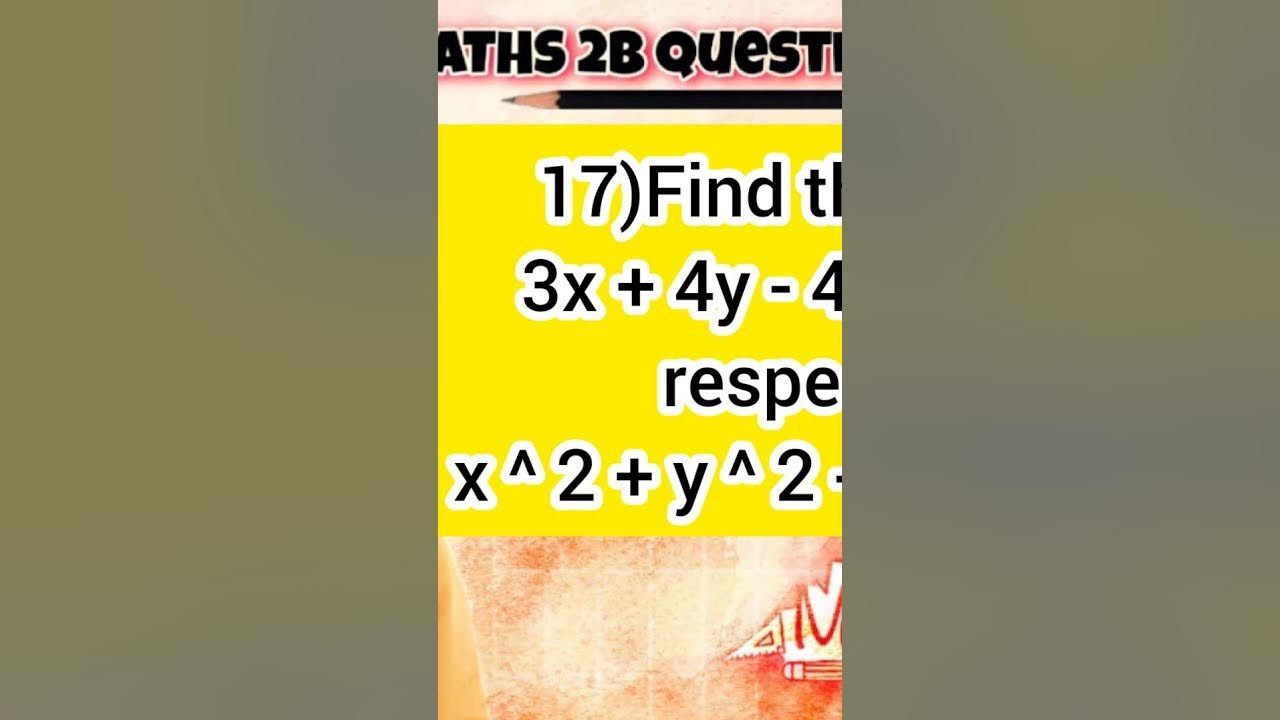 17-find-the-pole-of-3x-4y-45-0-with-respect-to-x-2-y-2-6x