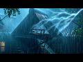 The Secret to Good Night's Sleep is the Hurricane Rain &amp; Thunder Pounding on Tin Roof in Dark Forest