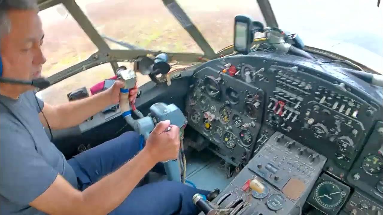 Отлет на Ан 2 Аэродром Александрийская Минеральные Воды - YouTube