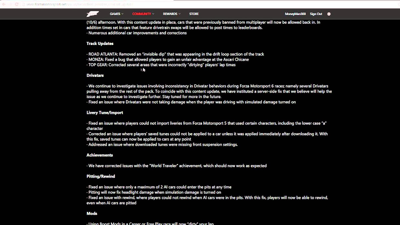 Forza 6 Patch - Big Update, Free Car and Leaderboard Wipe!