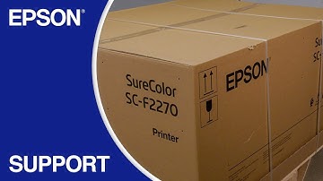 SureColor F2270 | Unboxing and Initializing the Printer