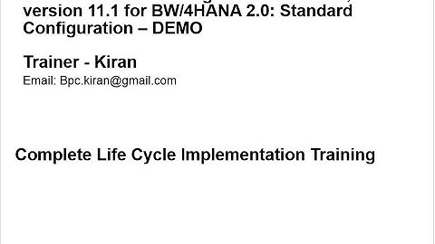 BPC 11.1 version for BW/4HANA 2.0 - Planning and Consolidation Demo