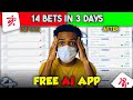 14 BETS WON IN 3 DAYS with this FREE AI APP ✓