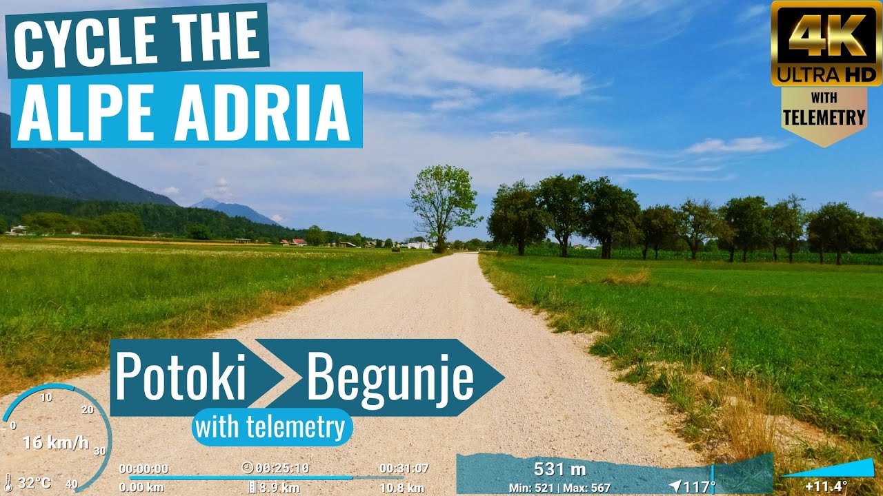 Alpe Adria Excursion: Potoki to Begunje - Indoor Cycling Video with telemetry