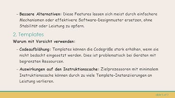 Vermeiden Sie C+ + -Features in Embedded-Systemen, um die Leistung zu optimieren