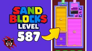Sand Blocks Drop Puzzle Level 587 Game Walkthrough
