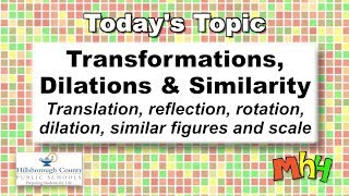 Math Homework Hotline 1-11-18 Transformations, Dilations and Similarity