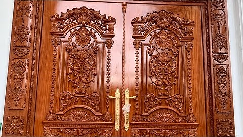 Mẫu cửa Tân cổ điển, cầu thang ,tủ bếp, nội thất gỗ gõ đỏ . Đồ gỗ nội thất Tuấn Huy