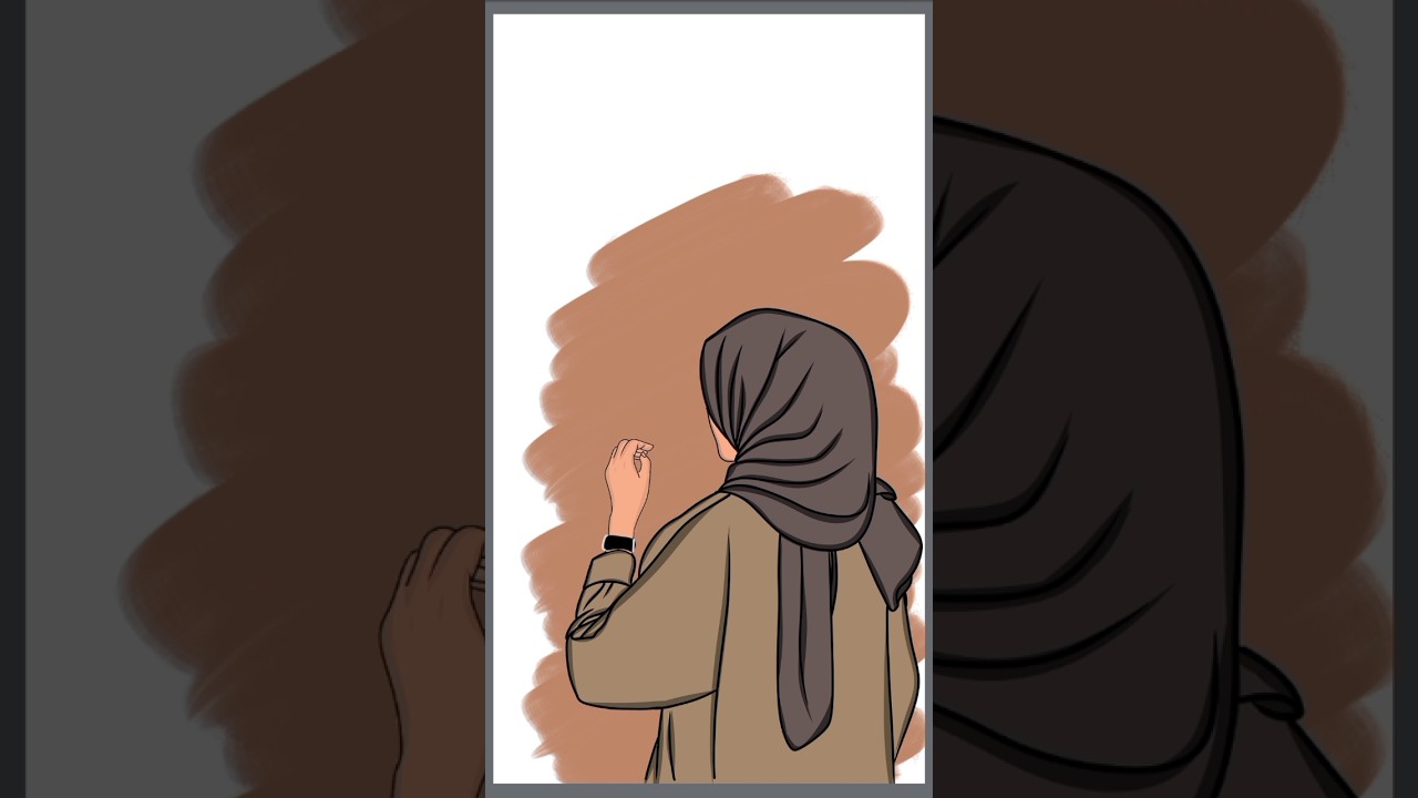 Vector art #hijabi #vectorart #ramadan #jummamubarak