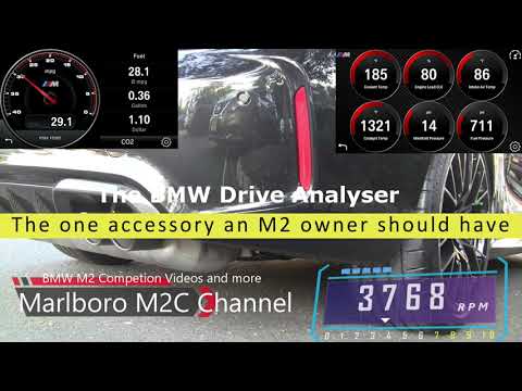 BMW M2 Competition: M Performance Drive Analyser OBD stick and App demonstration #M2C #F87