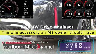 BMW M2 Competition: M Performance Drive Analyser OBD stick and App demonstration #M2C #F87 screenshot 4