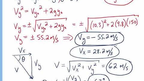 Two Dimensional Motion  -  Projectile Motion and Kinematics 2