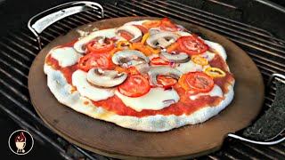 Grilling Pizza On The Weber Pizza Stone | Italian Style Pizza | Outdoor Kitchen