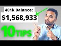 401k Tips For Beginners! (10 Tips To Help You Retire a Millionaire!)