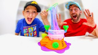 Father Son Get Ultimate Slime Bubble Lab