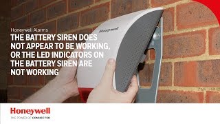 The battery siren does not appear to be working | Alarms | Honeywell Home