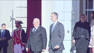 Recibimiento oficial al Presidente de Israel y Nechama Rivlin en el Palacio Real